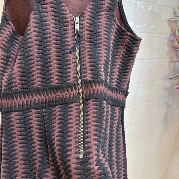 Anthropologie Maeve Meridian Brown Black Midi Dress Size Small Office Bodycon - Picture 4 of 11